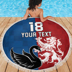 Custom British Lions Western Force Beach Blanket Unique Style - Aussie Hoodie