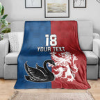 Custom British Lions Western Force Blanket Unique Style - Aussie Hoodie