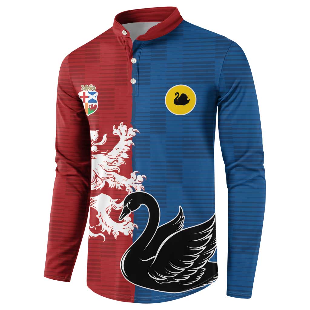 Custom British Lions Western Force Button Sweatshirt Unique Style - Aussie Hoodie