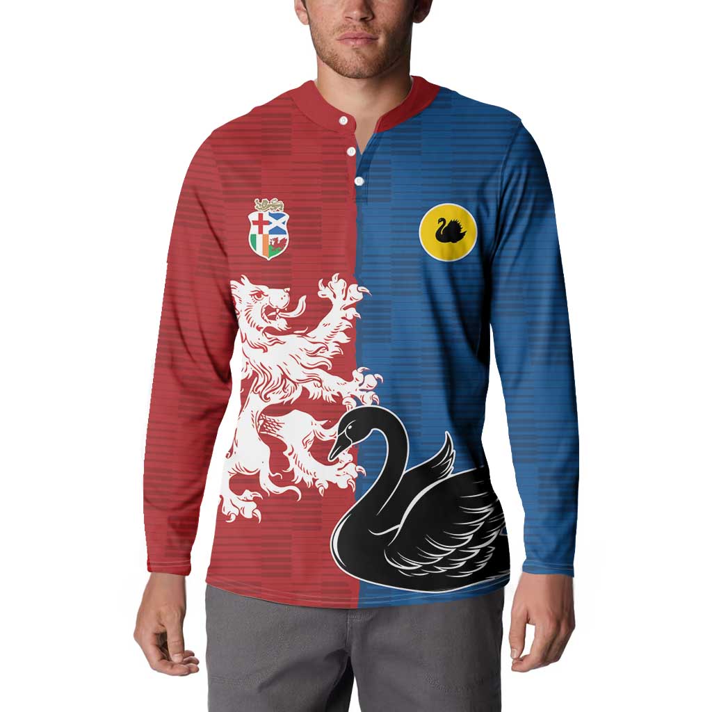 Custom British Lions Western Force Button Sweatshirt Unique Style - Aussie Hoodie