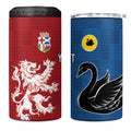 Custom British Lions Western Force 4 in 1 Can Cooler Tumbler Unique Style - Aussie Hoodie
