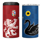 Custom British Lions Western Force 4 in 1 Can Cooler Tumbler Unique Style - Aussie Hoodie