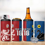Custom British Lions Western Force 4 in 1 Can Cooler Tumbler Unique Style - Aussie Hoodie