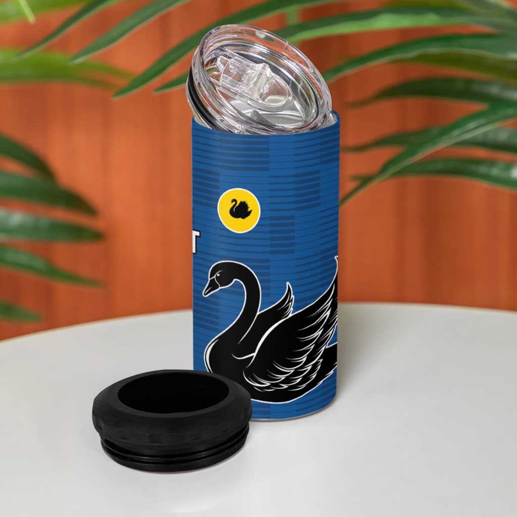 Custom British Lions Western Force 4 in 1 Can Cooler Tumbler Unique Style - Aussie Hoodie