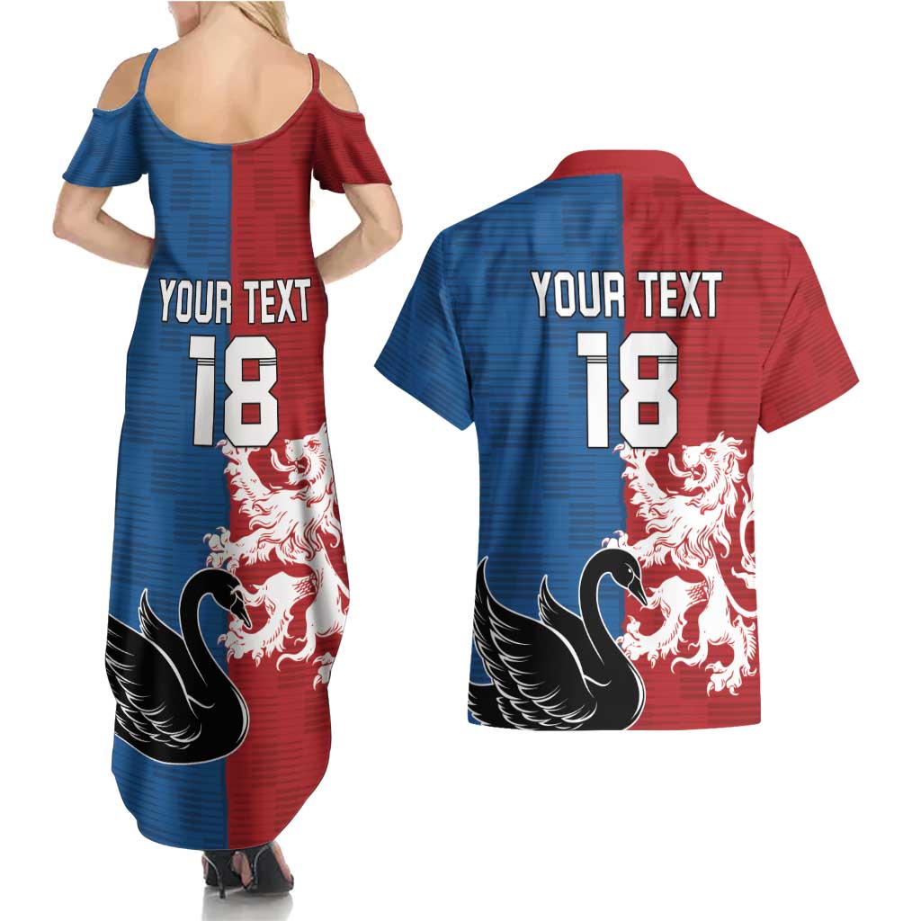 Custom British Lions Western Force Couples Matching Summer Maxi Dress and Hawaiian Shirt Unique Style - Aussie Hoodie