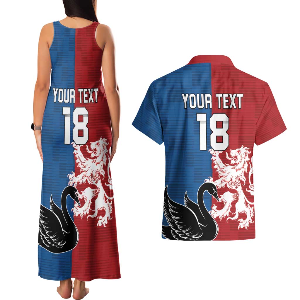 Custom British Lions Western Force Couples Matching Tank Maxi Dress and Hawaiian Shirt Unique Style - Aussie Hoodie