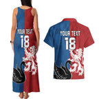 Custom British Lions Western Force Couples Matching Tank Maxi Dress and Hawaiian Shirt Unique Style - Aussie Hoodie