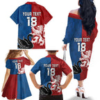 Custom British Lions Western Force Family Matching Off The Shoulder Long Sleeve Dress and Hawaiian Shirt Unique Style - Aussie Hoodie