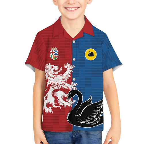 Custom British Lions Western Force Family Matching Off The Shoulder Long Sleeve Dress and Hawaiian Shirt Unique Style - Aussie Hoodie