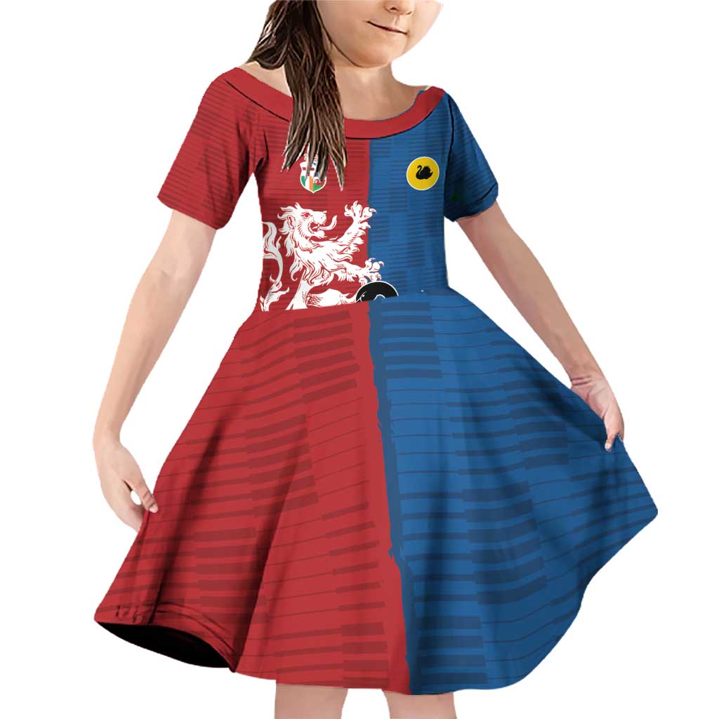 Custom British Lions Western Force Family Matching Off Shoulder Short Dress and Hawaiian Shirt Unique Style - Aussie Hoodie