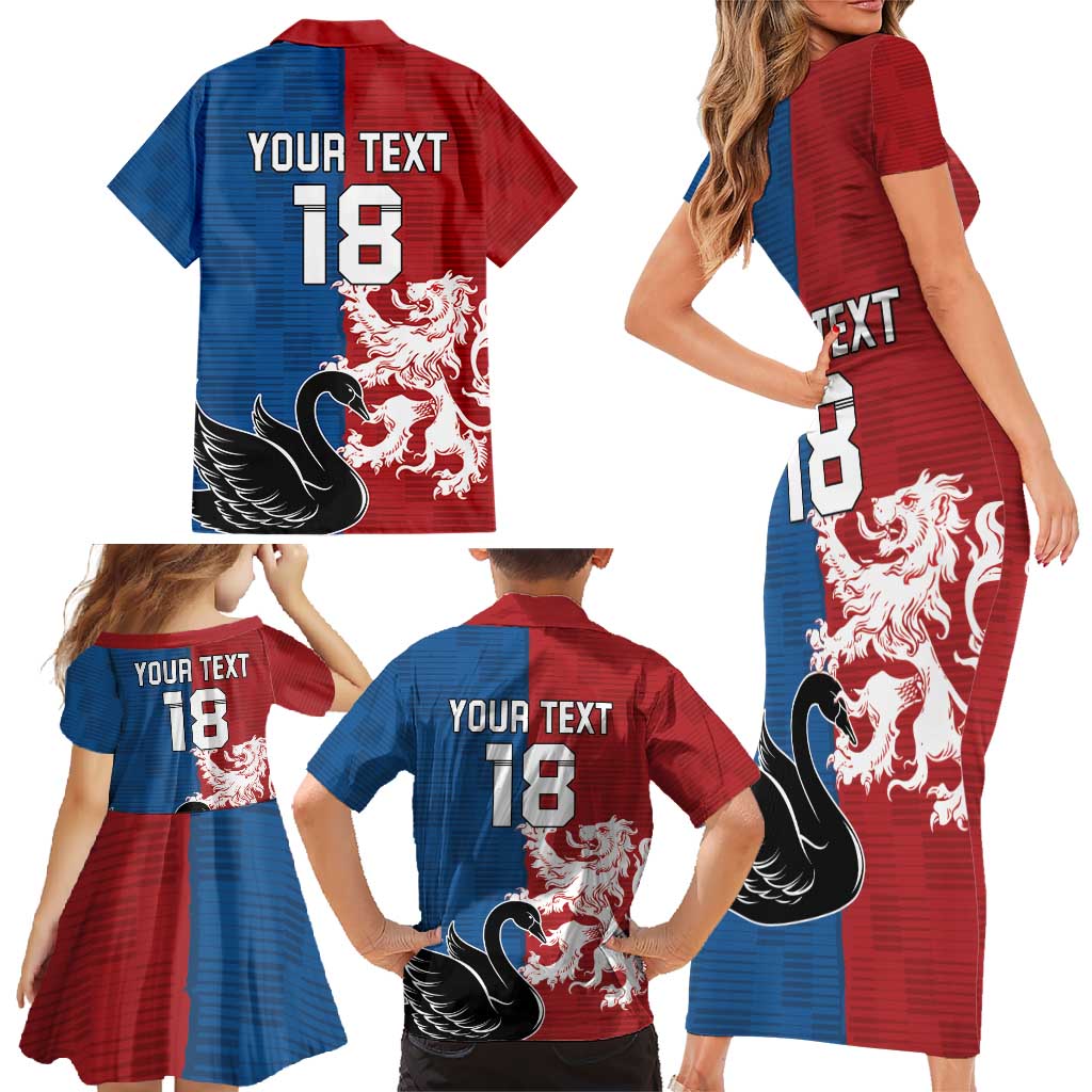 Custom British Lions Western Force Family Matching Short Sleeve Bodycon Dress and Hawaiian Shirt Unique Style - Aussie Hoodie
