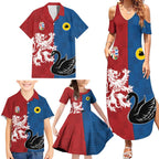 Custom British Lions Western Force Family Matching Summer Maxi Dress and Hawaiian Shirt Unique Style - Aussie Hoodie