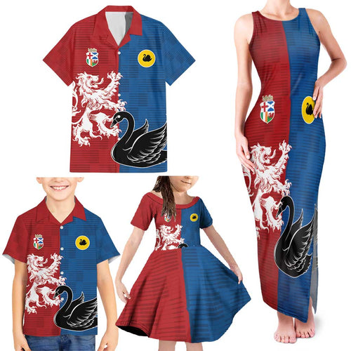 Custom British Lions Western Force Family Matching Tank Maxi Dress and Hawaiian Shirt Unique Style - Aussie Hoodie