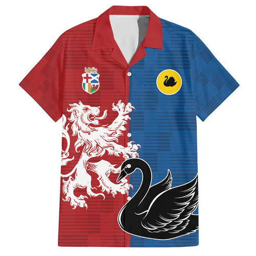 Custom British Lions Western Force Hawaiian Shirt Unique Style - Aussie Hoodie