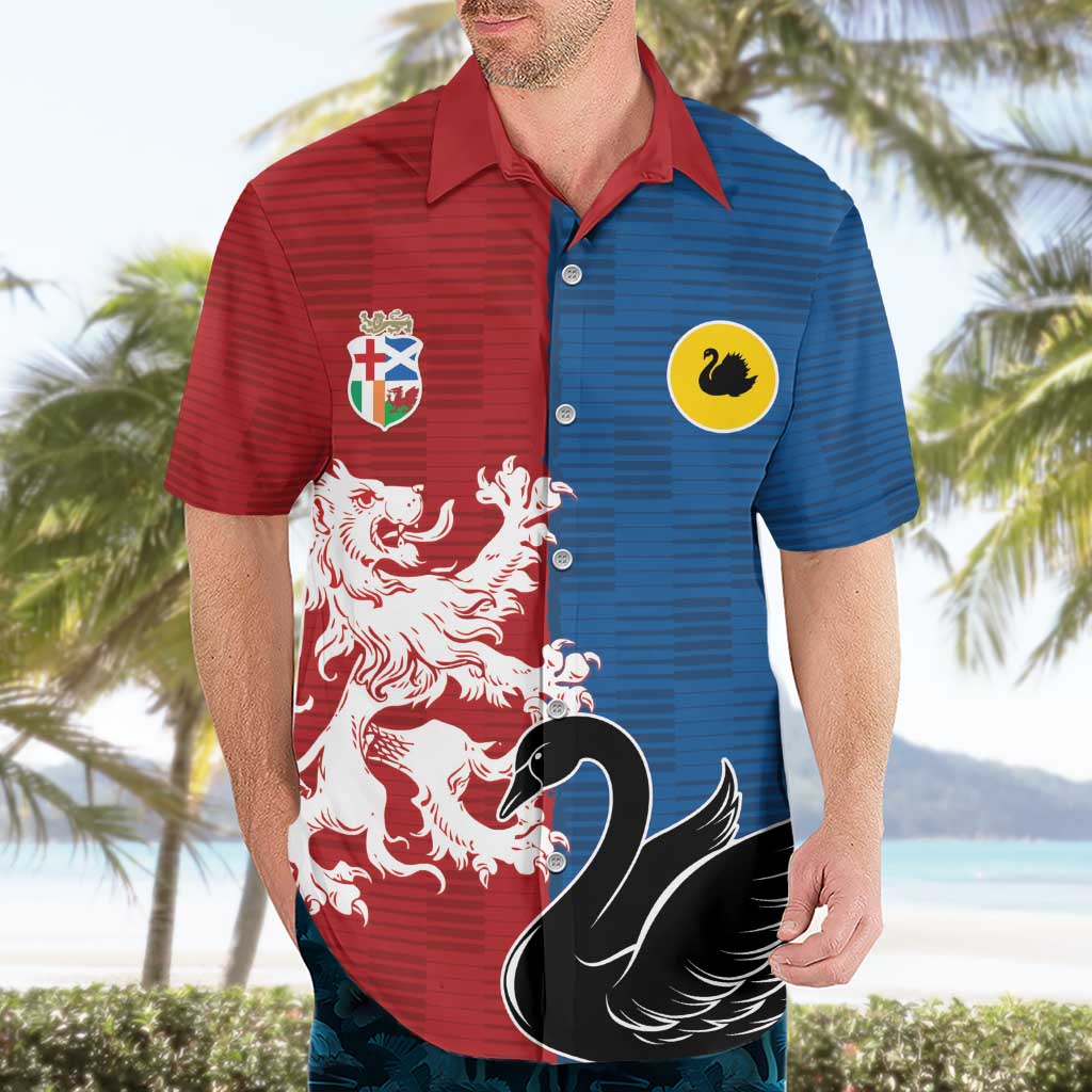 Custom British Lions Western Force Hawaiian Shirt Unique Style - Aussie Hoodie