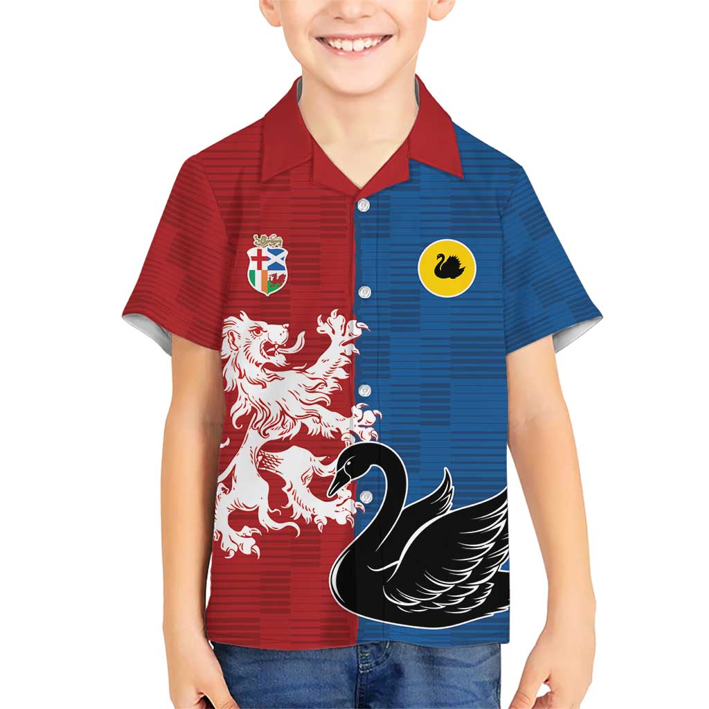 Custom British Lions Western Force Kid Hawaiian Shirt Unique Style - Aussie Hoodie