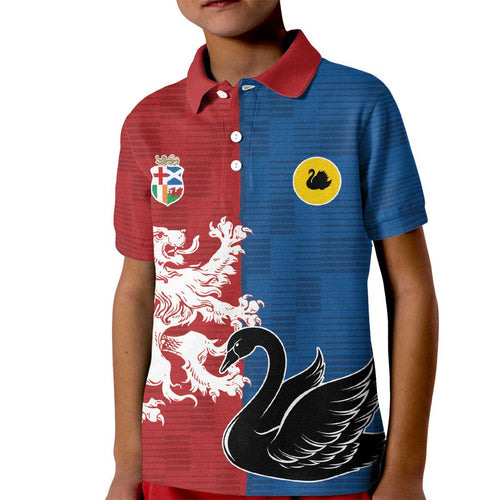 Custom British Lions Western Force Kid Polo Shirt Unique Style - Aussie Hoodie