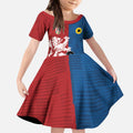 Custom British Lions Western Force Kid Short Sleeve Dress Unique Style - Aussie Hoodie
