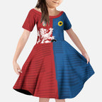 Custom British Lions Western Force Kid Short Sleeve Dress Unique Style - Aussie Hoodie