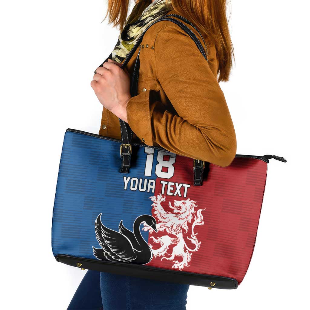 Custom British Lions Western Force Leather Tote Bag Unique Style - Aussie Hoodie