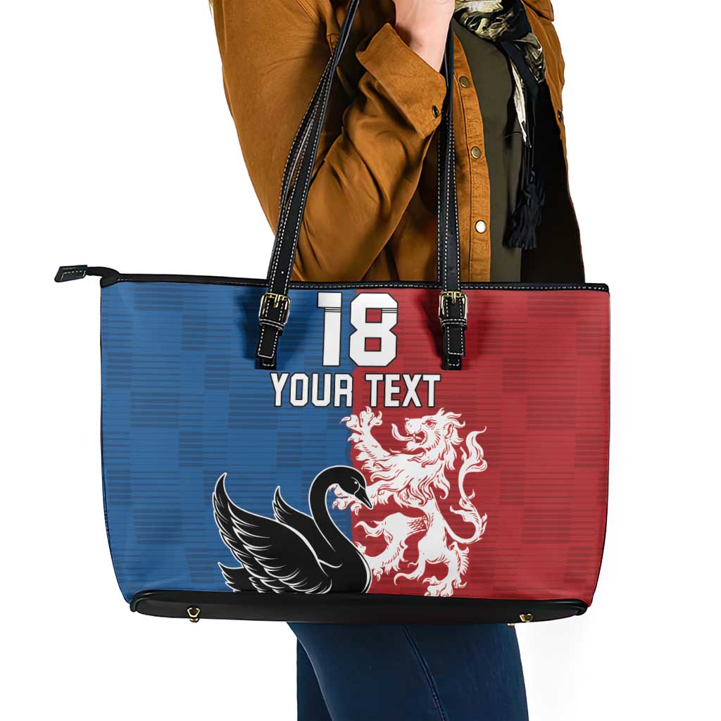 Custom British Lions Western Force Leather Tote Bag Unique Style - Aussie Hoodie