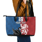 Custom British Lions Western Force Leather Tote Bag Unique Style - Aussie Hoodie