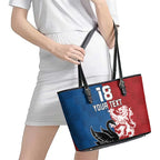 Custom British Lions Western Force Leather Tote Bag Unique Style - Aussie Hoodie