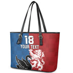 Custom British Lions Western Force Leather Tote Bag Unique Style - Aussie Hoodie