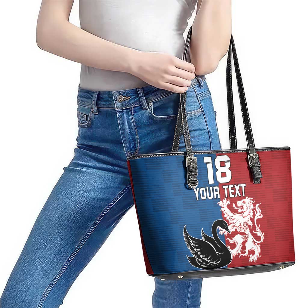 Custom British Lions Western Force Leather Tote Bag Unique Style - Aussie Hoodie