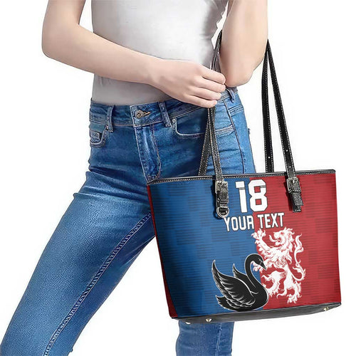 Custom British Lions Western Force Leather Tote Bag Unique Style - Aussie Hoodie