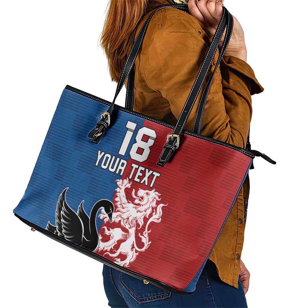 Custom British Lions Western Force Leather Tote Bag Unique Style - Aussie Hoodie