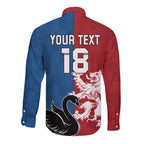 Custom British Lions Western Force Long Sleeve Button Shirt Unique Style - Aussie Hoodie