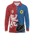 Custom British Lions Western Force Long Sleeve Polo Shirt Unique Style - Aussie Hoodie