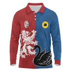 Custom British Lions Western Force Long Sleeve Polo Shirt Unique Style - Aussie Hoodie