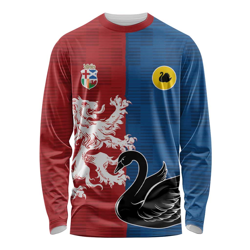 Custom British Lions Western Force Long Sleeve Shirt Unique Style - Aussie Hoodie