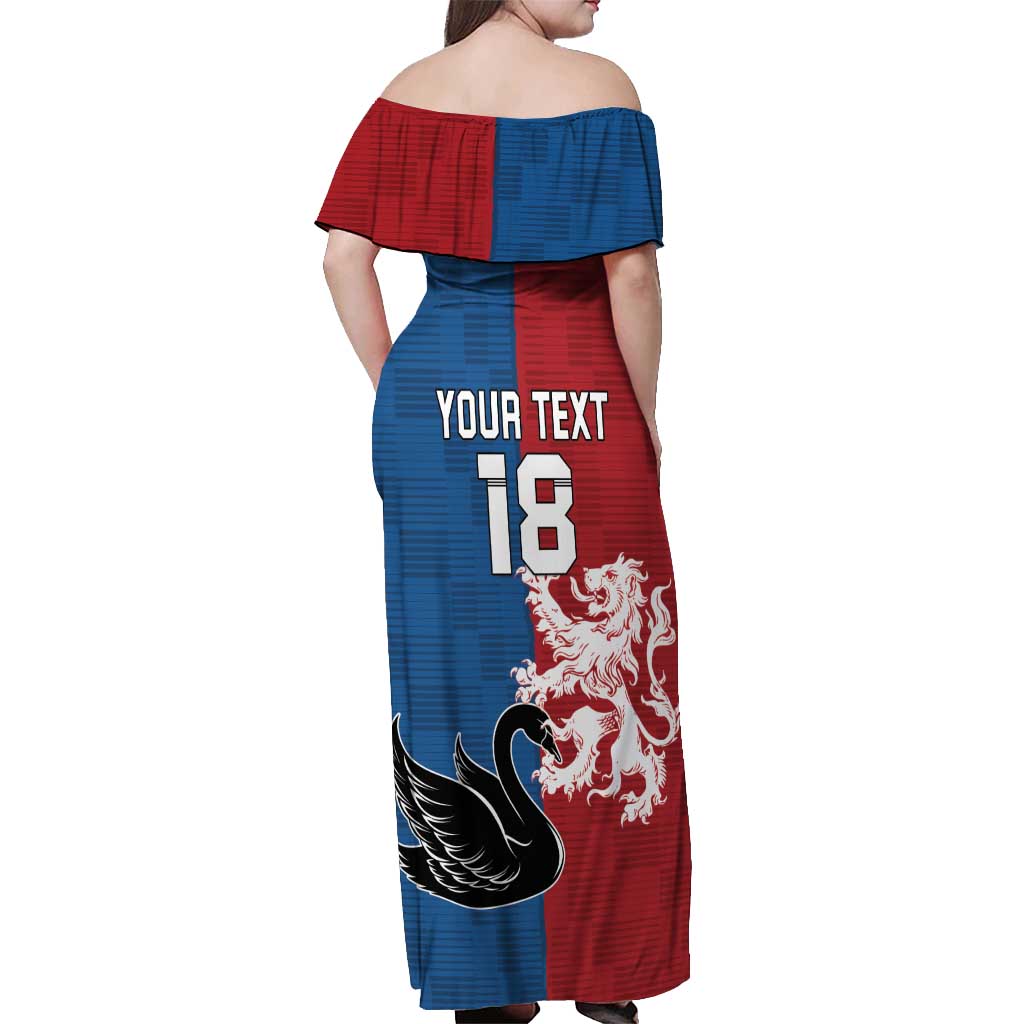 Custom British Lions Western Force Off Shoulder Maxi Dress Unique Style - Aussie Hoodie