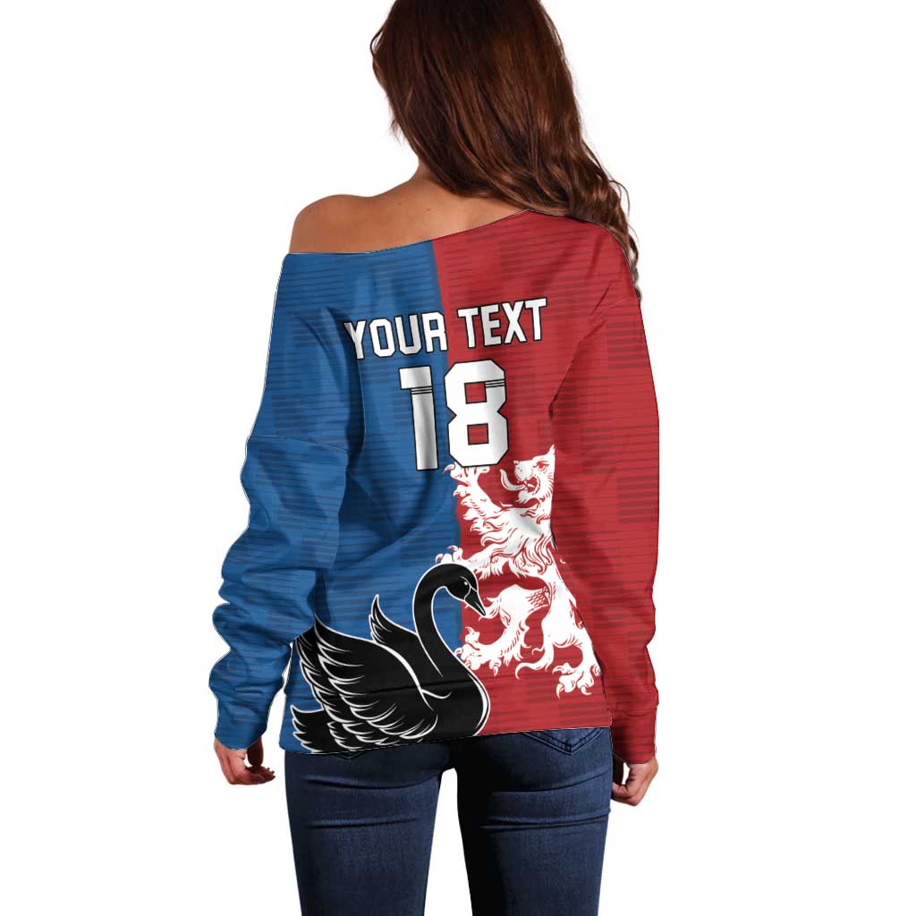 Custom British Lions Western Force Off Shoulder Sweater Unique Style - Aussie Hoodie