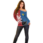 Custom British Lions Western Force Off Shoulder Sweater Unique Style - Aussie Hoodie