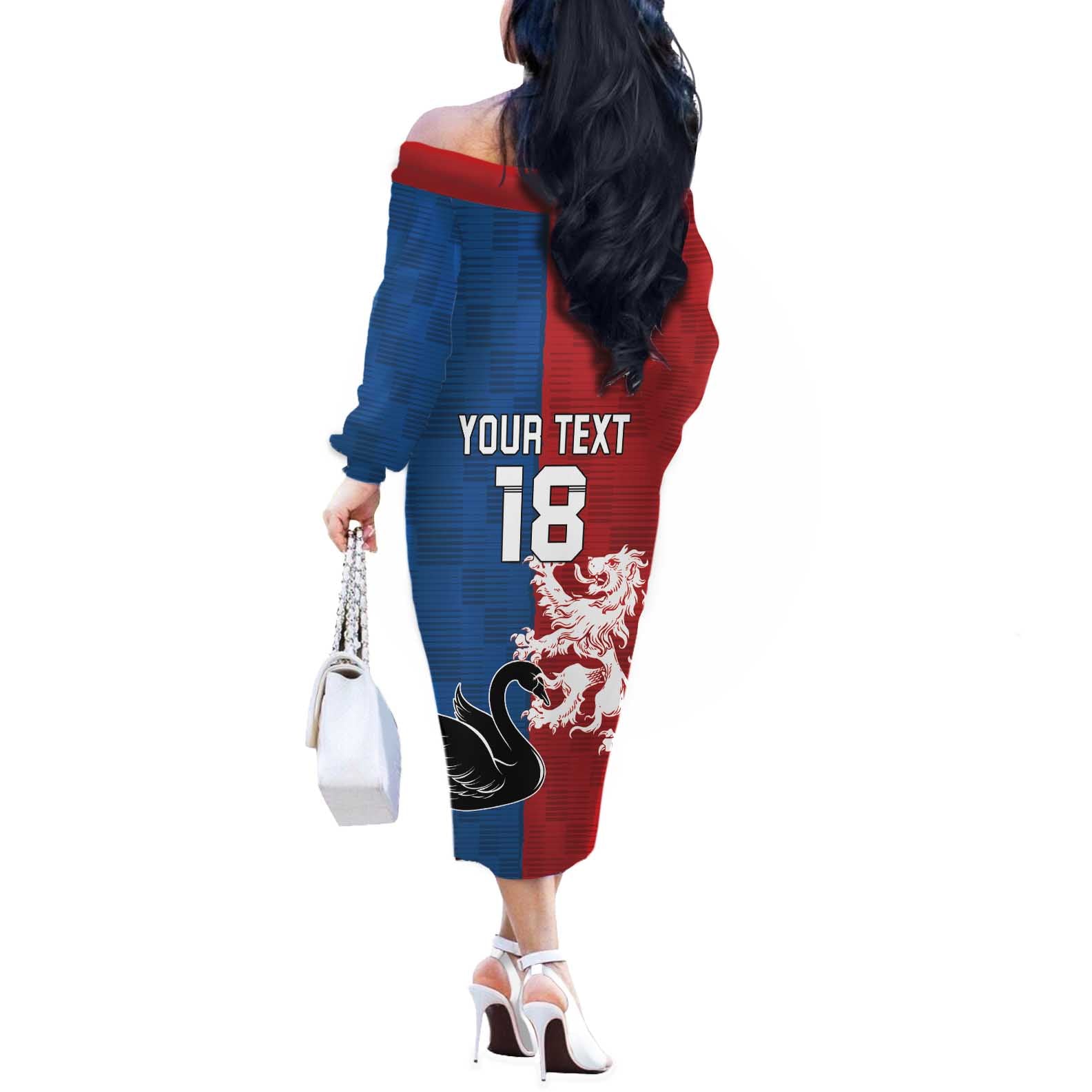 Custom British Lions Western Force Off The Shoulder Long Sleeve Dress Unique Style - Aussie Hoodie
