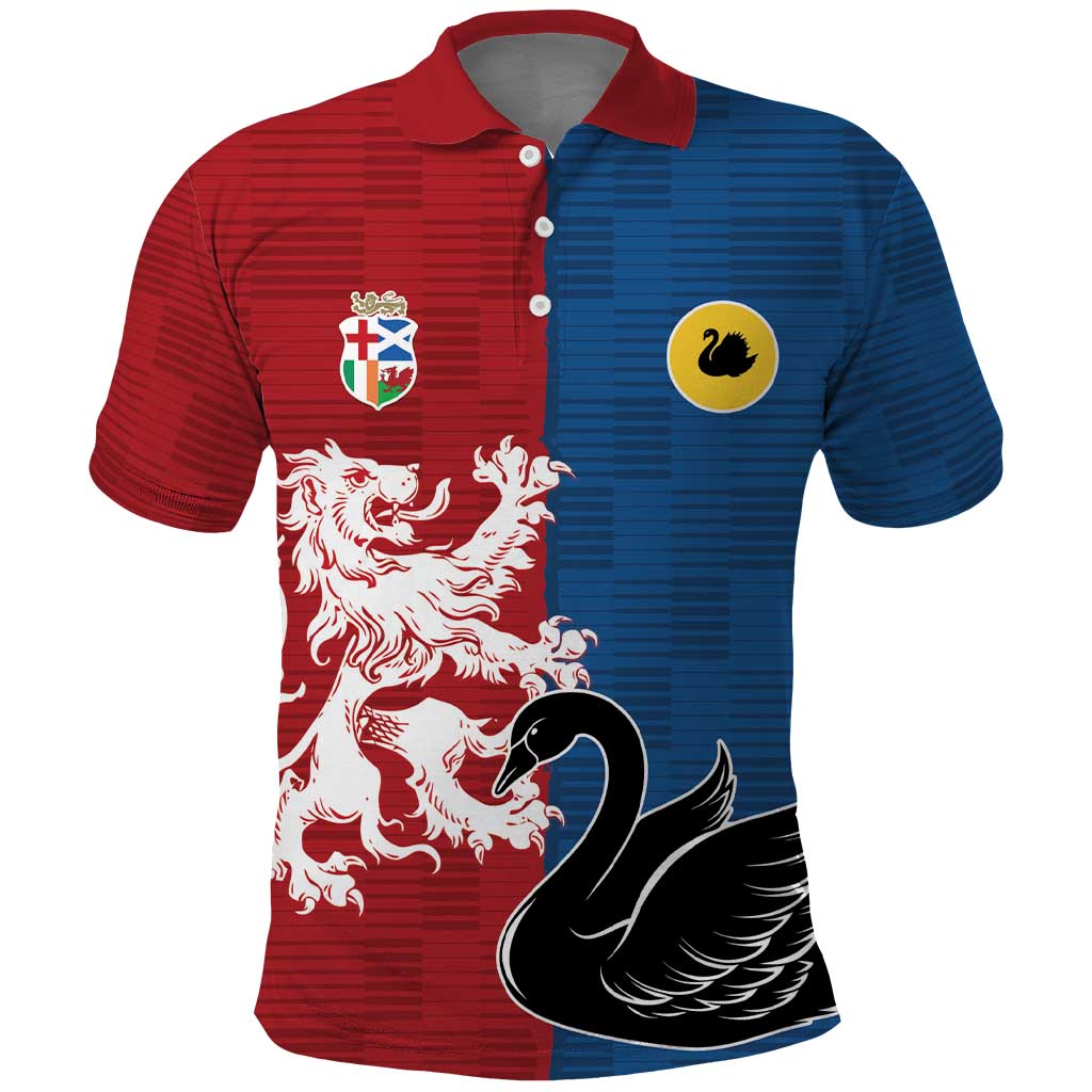 Custom British Lions Western Force Polo Shirt Unique Style - Aussie Hoodie