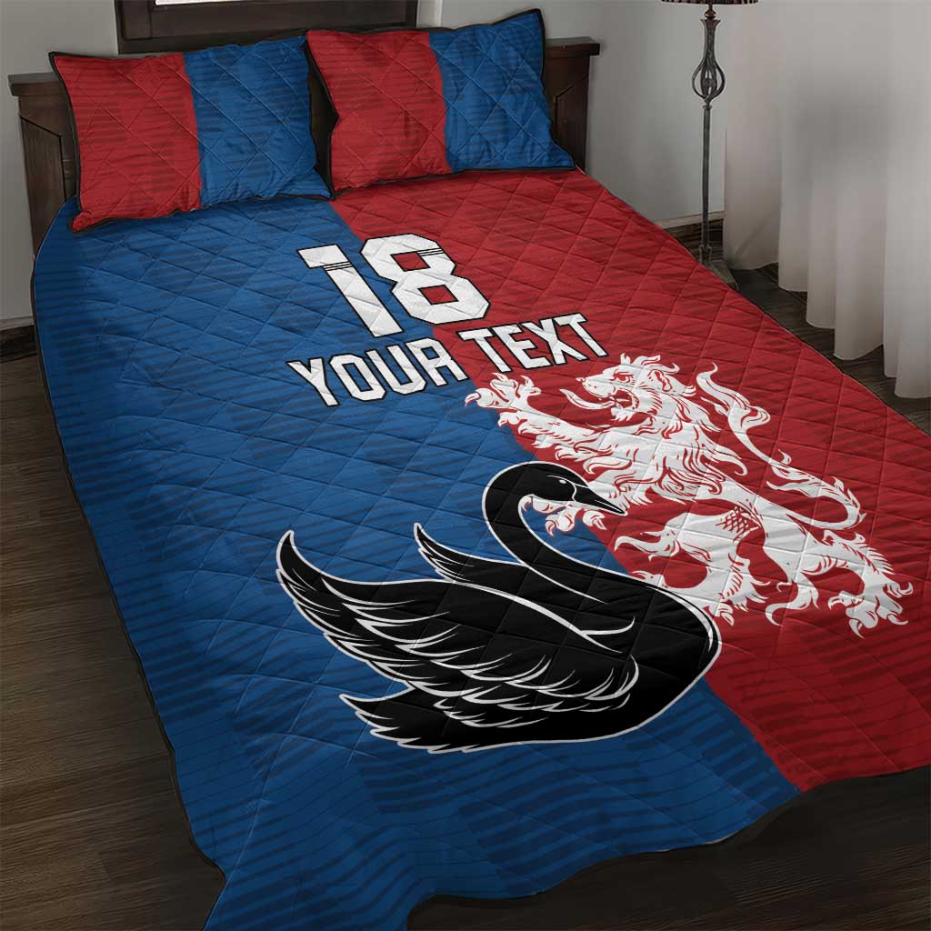 Custom British Lions Western Force Quilt Bed Set Unique Style - Aussie Hoodie