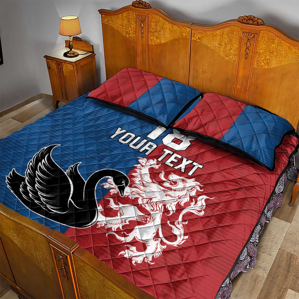 Custom British Lions Western Force Quilt Bed Set Unique Style - Aussie Hoodie