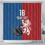 Custom British Lions Western Force Shower Curtain Unique Style - Aussie Hoodie