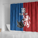 Custom British Lions Western Force Shower Curtain Unique Style - Aussie Hoodie