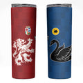 Custom British Lions Western Force Skinny Tumbler Unique Style - Aussie Hoodie