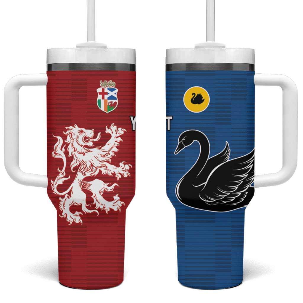 Custom British Lions Western Force Tumbler With Handle Unique Style - Aussie Hoodie