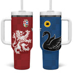 Custom British Lions Western Force Tumbler With Handle Unique Style - Aussie Hoodie