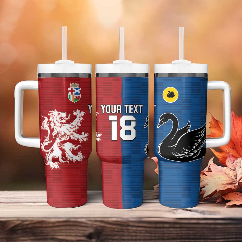 Custom British Lions Western Force Tumbler With Handle Unique Style - Aussie Hoodie