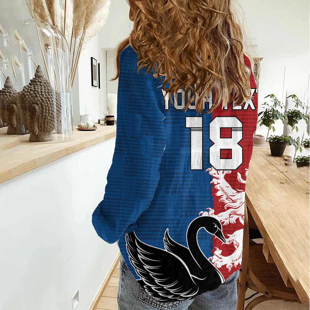 Custom British Lions Western Force Women Casual Shirt Unique Style - Aussie Hoodie