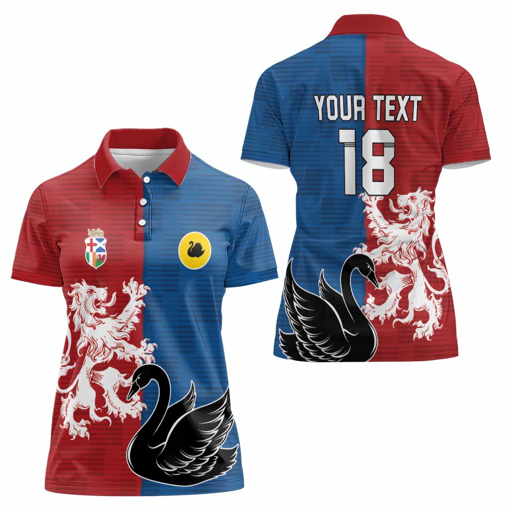 Custom British Lions Western Force Women Polo Shirt Unique Style - Aussie Hoodie